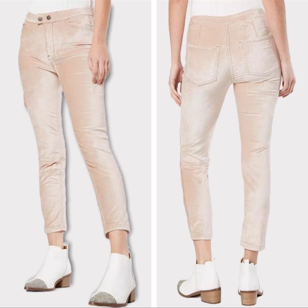 Free People | Sweet Jane Velvet Skinny Stretch Pants